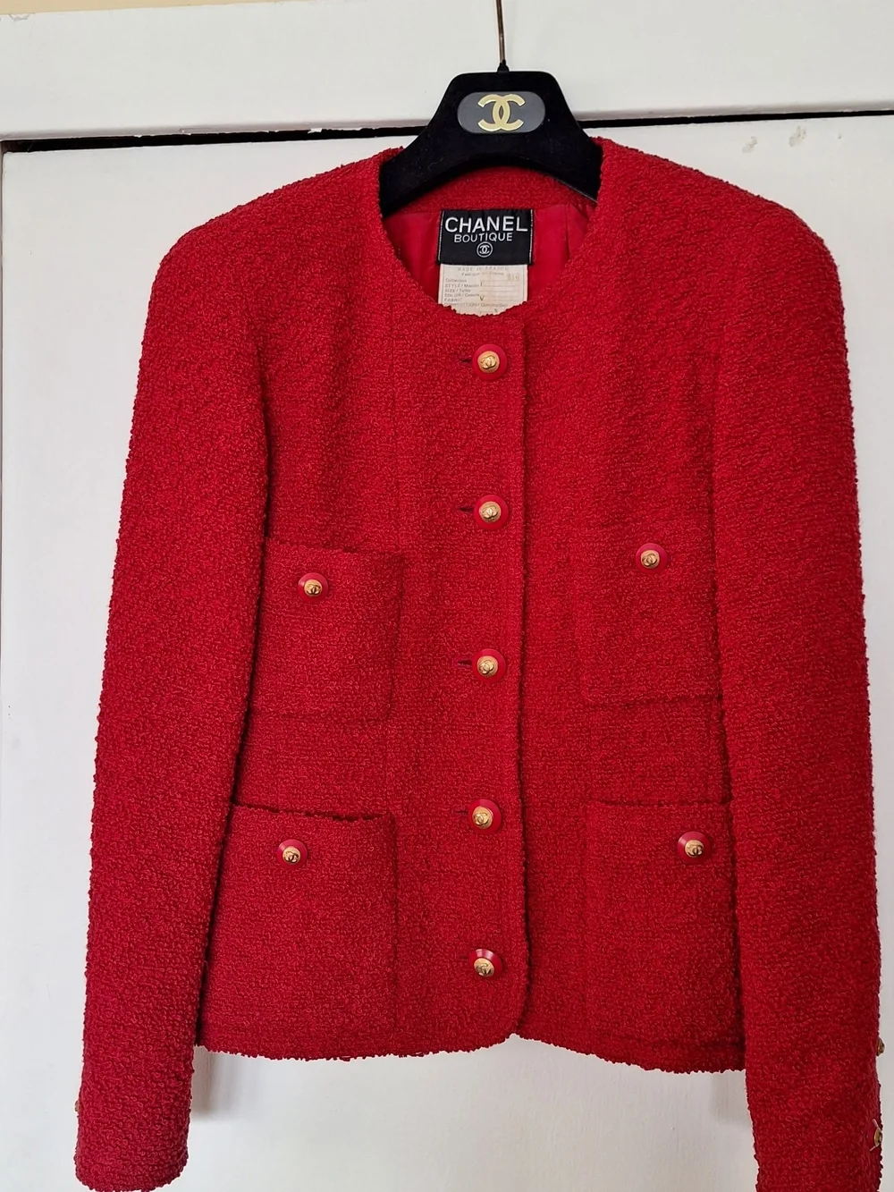 1993 -  Chanel by Karl Lagerfeld - Red Tweed Jacket - 4